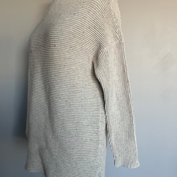 French Connection Mozart Mock‎ Neck Light Grey Cotton Confetti Jumper Sweater XS - Picture 6 of 11
